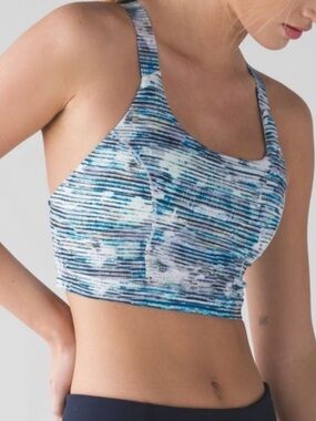 Lululemon Pure Practice Bra Blurry Belle Multi / Sea Mist 4